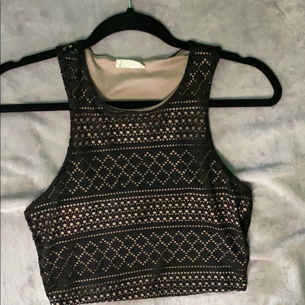 Geometric crop top